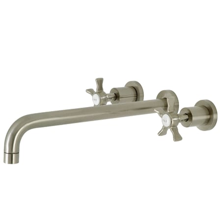 Kingston Brass KS8048NX Wall Mount Tub Faucet, Brushed Nickel KS8048NX